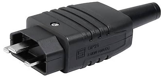 Schurter 3-101-786 Kaltgeräte-Steckverbinder Stecker, gerade Gesamtpolzahl: 3 8.8mA Schwarz