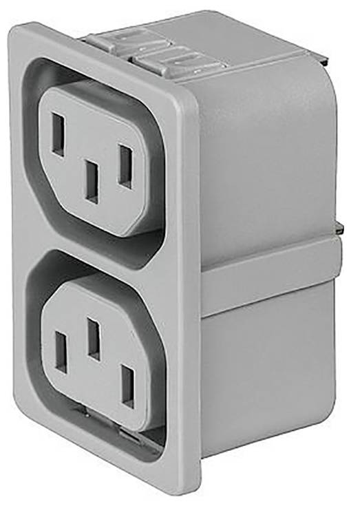 Schurter 3-103-838 Kaltgeräte-Steckverbinder Buchse, gerade Gesamtpolzahl: 6 10mA Weiß