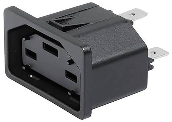 Schurter 3-104-044 Kaltgeräte-Steckverbinder Buchse, gerade Gesamtpolzahl: 3 8.8mA Schwarz