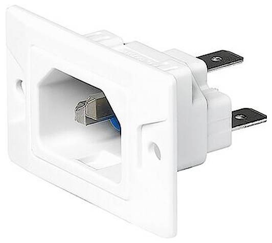 Schurter 3-134-903 Kaltgeräte-Steckverbinder Stecker, gerade Gesamtpolzahl: 2 10mA Weiß