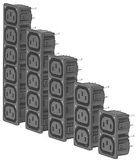 Schurter 3-135-553 Kaltgeräte-Steckverbinder Buchse, gerade Gesamtpolzahl: 18 10mA Weiß