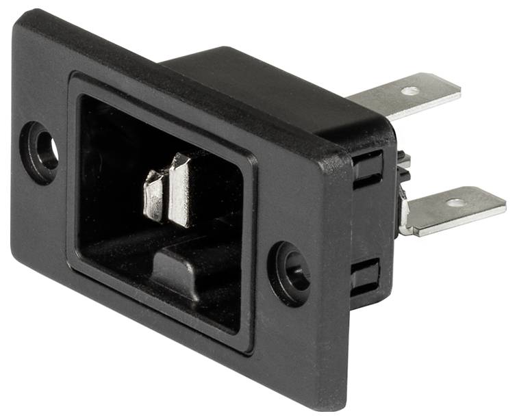 Schurter 3-142-749 Kaltgeräte-Steckverbinder Buchse, gerade Gesamtpolzahl: 3 6.5mA Schwarz 1St.