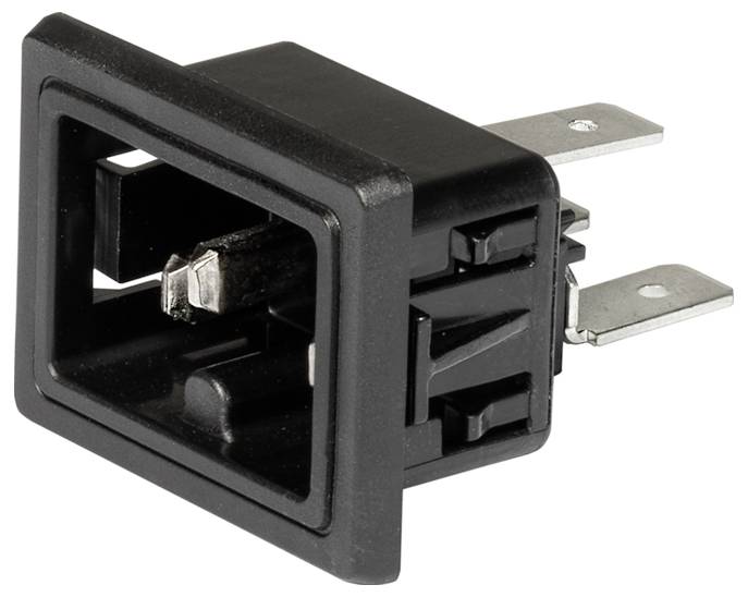 Schurter 3-142-765 Kaltgeräte-Steckverbinder Buchse, gerade Gesamtpolzahl: 3 10mA Schwarz 1St.