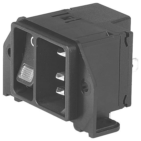 Schurter DC21.0021.1111 Kaltgeräte-Steckverbinder Stecker, gerade Gesamtpolzahl: 3 10mA Schwarz 1St.