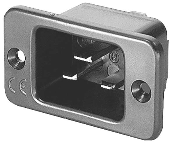 Schurter 6163.0004 Kaltgeräte-Steckverbinder Stecker, gerade Gesamtpolzahl: 3 16mA Schwarz 1St.