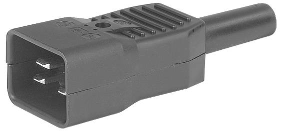 Schurter 4796.0000 Kaltgeräte-Steckverbinder Stecker, gerade Gesamtpolzahl: 3 16mA Schwarz