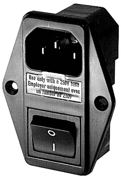 Schurter 4304.6058 Kaltgeräte-Steckverbinder Stecker, gerade Gesamtpolzahl: 3 10mA Schwarz 1St.
