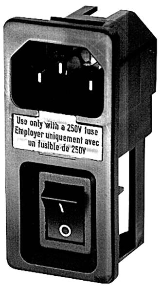 Schurter 4304.6064 Kaltgeräte-Steckverbinder Stecker, gerade Gesamtpolzahl: 3 10mA Schwarz 1St.