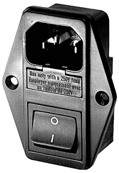 Schurter 4304.6087 Kaltgeräte-Steckverbinder Stecker, gerade Gesamtpolzahl: 3 10 mA Schwarz 1 St.