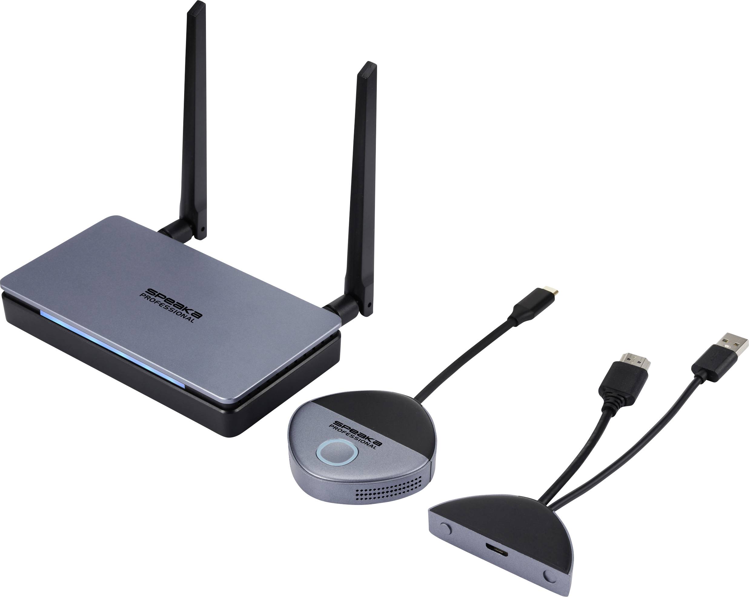 SpeaKa Professional SP-TR-500 Drahtloses Full HD Präsentationssystem 30 m 5 GHz, 2.4 GHz 1920 x 108