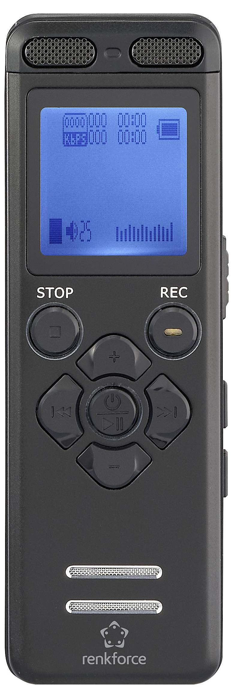 Renkforce RF-DVR-E36 Digitales Diktiergerät Aufzeichnungsdauer (max.) 25h Schwarz Geräuschunterdrückung