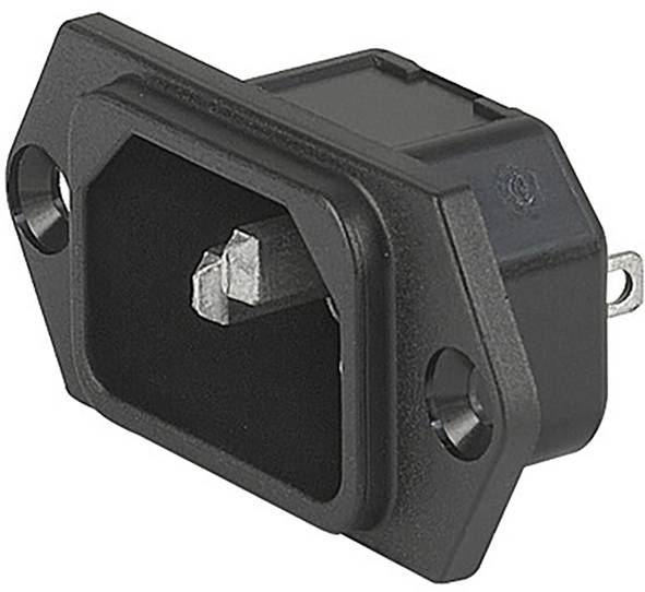 Schurter 6100.3200 Kaltgeräte-Steckverbinder Stecker, gerade Gesamtpolzahl: 3 10mA Schwarz