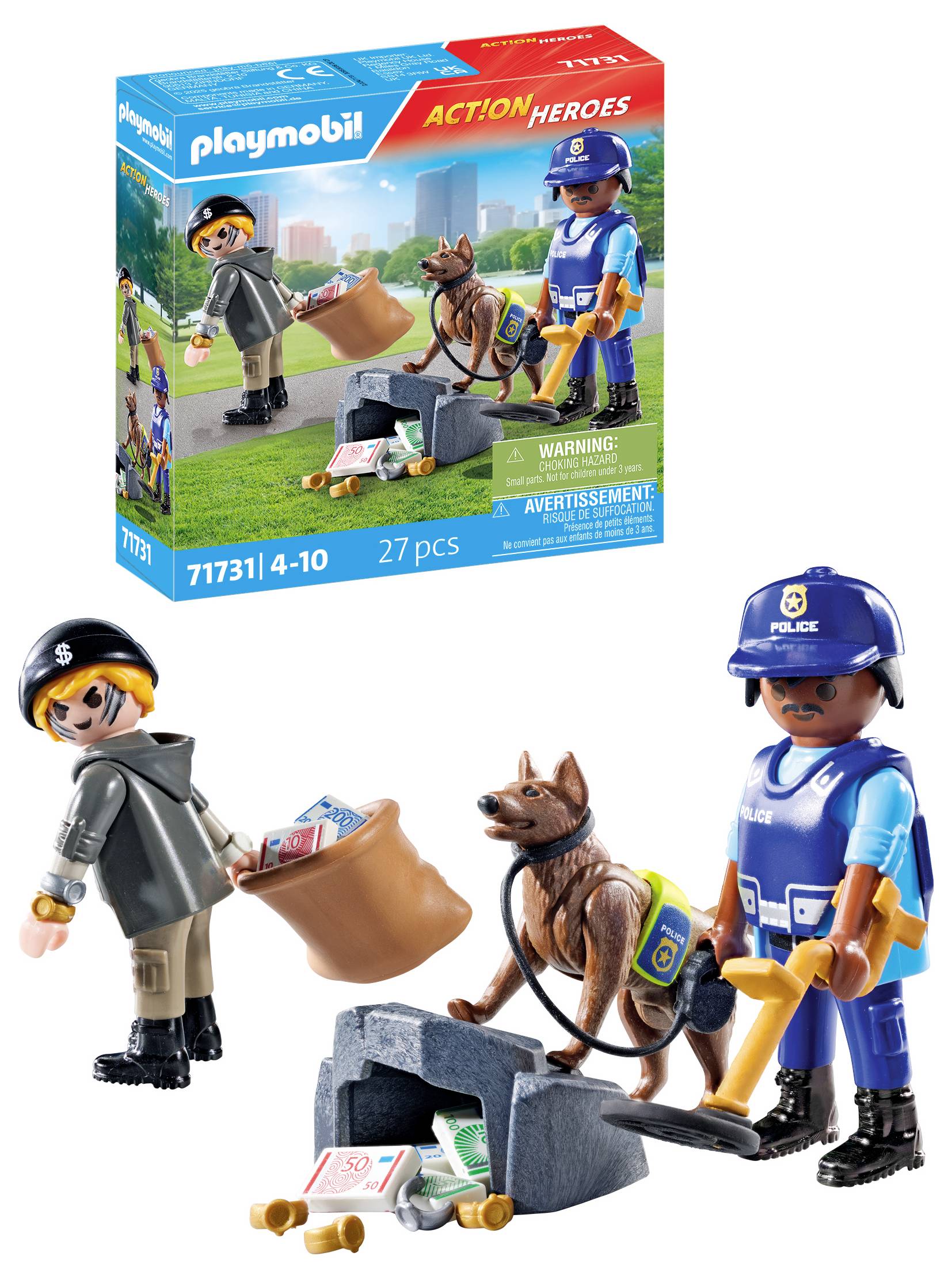 Playmobil® ACT!ON HEROES Spurensuche mit Hund 71731