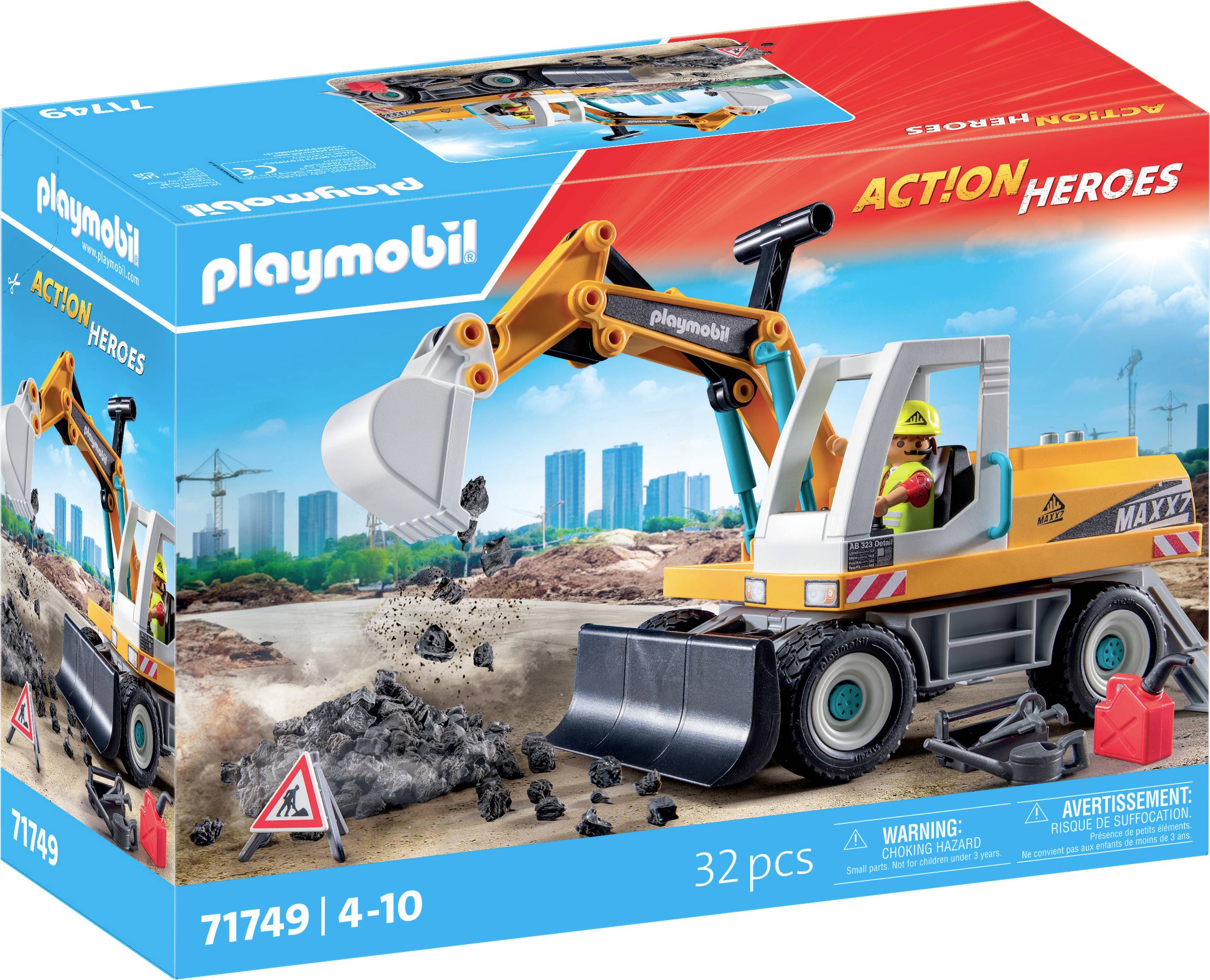 Playmobil® ACT!ON HEROES Großer Bagger 71749