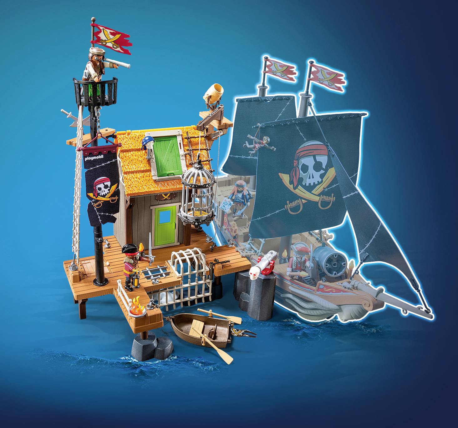 Playmobil® Pirates Piratenhafen mit Seeräuber-Gefängnis 71792