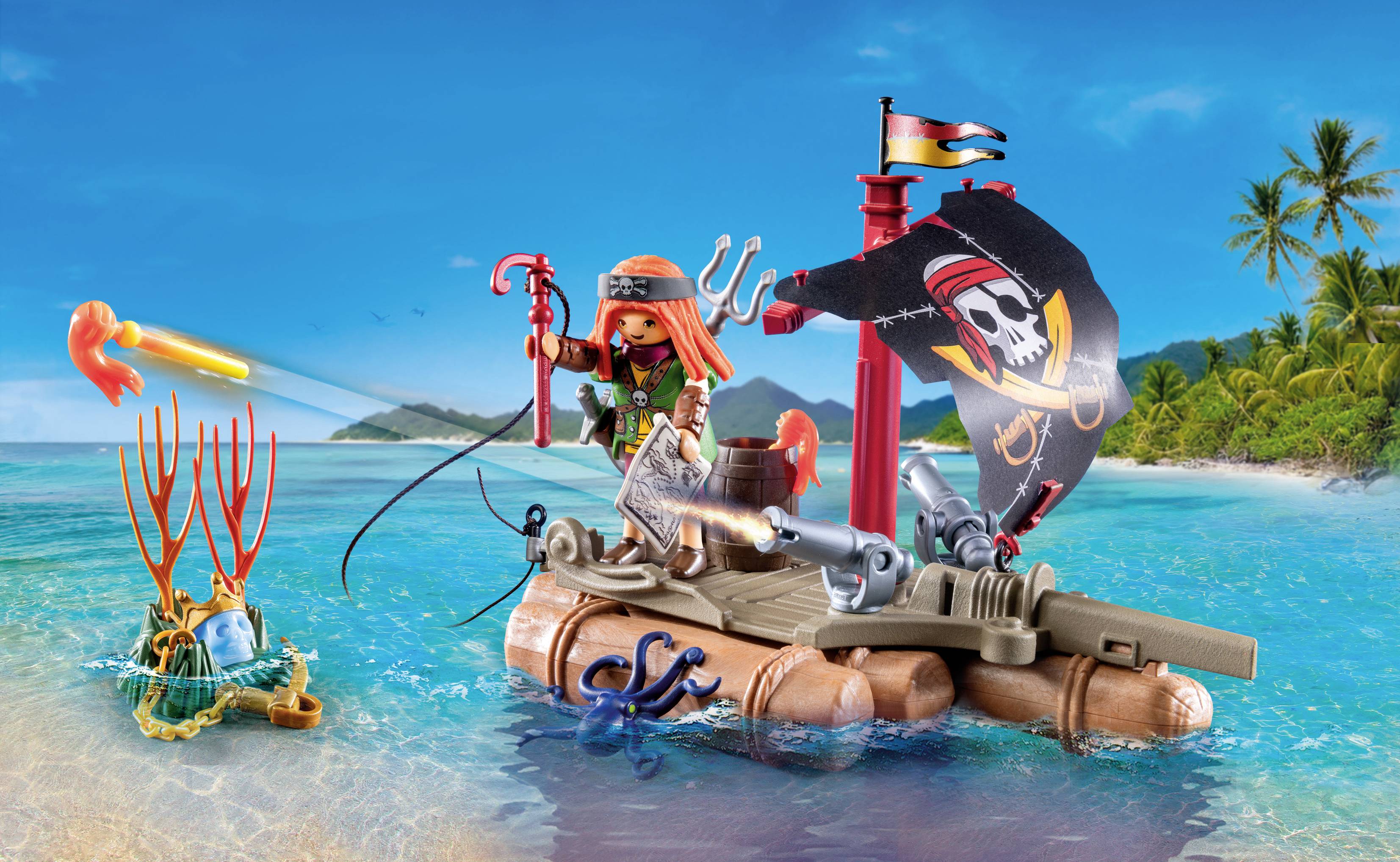 Playmobil® Pirates Schatzbergung auf Piratenfloss 71794