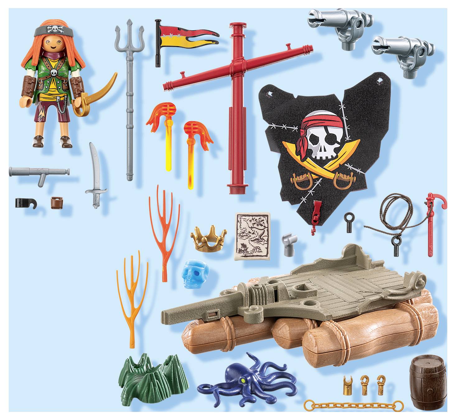 Playmobil® Pirates Schatzbergung auf Piratenfloss 71794