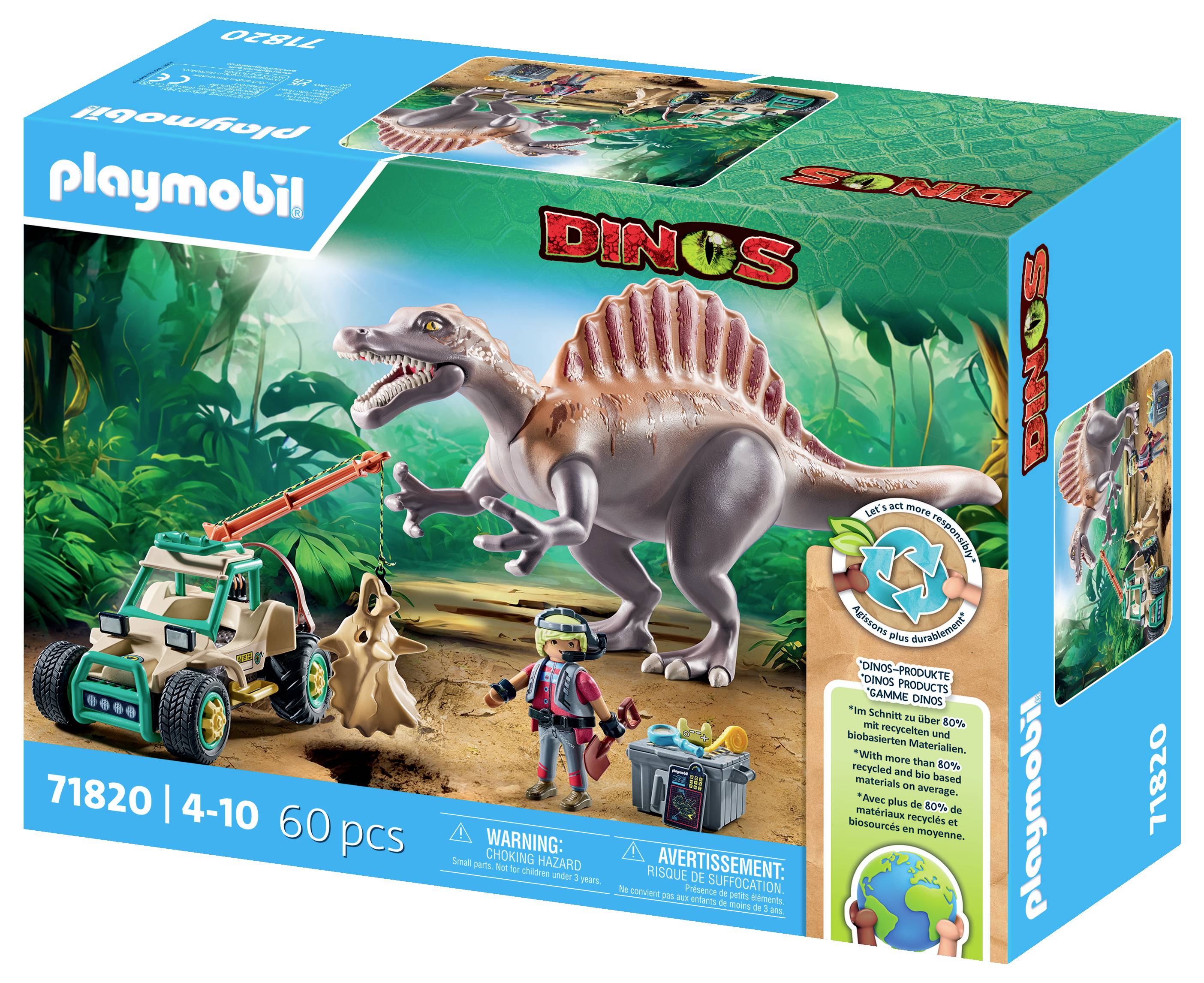 Playmobil® Dinos Spinosaurus-Angriff auf Dino-Ausgrabung 71820