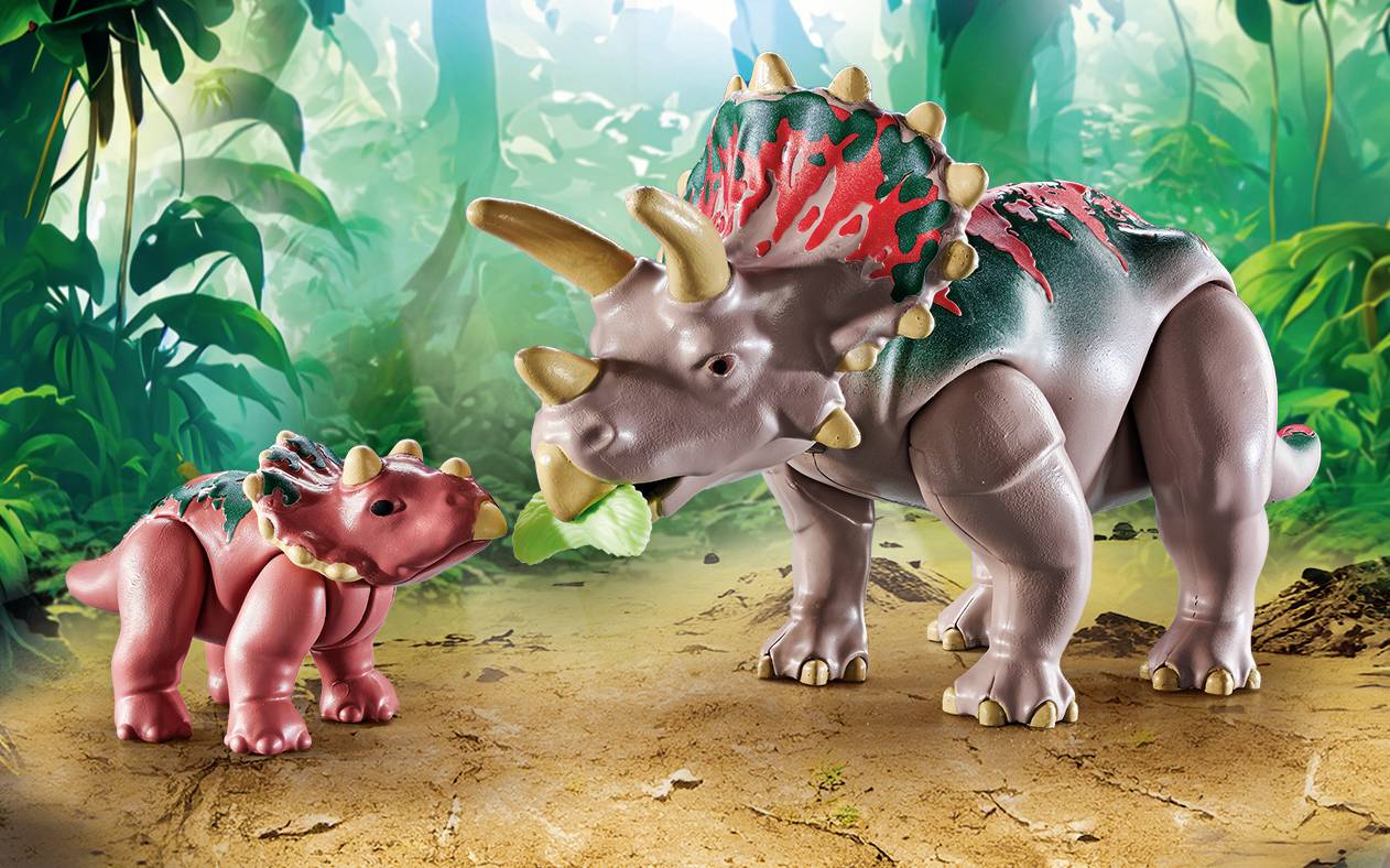 Playmobil® Dinos Triceratops mit Jungtier 71821