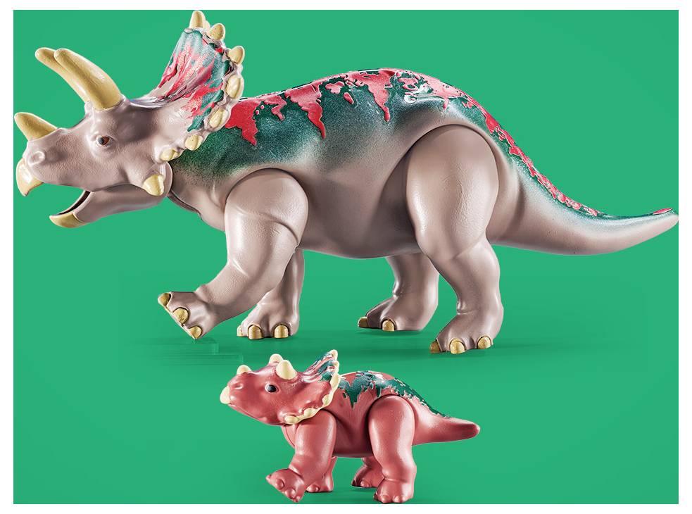 Playmobil® Dinos Triceratops mit Jungtier 71821