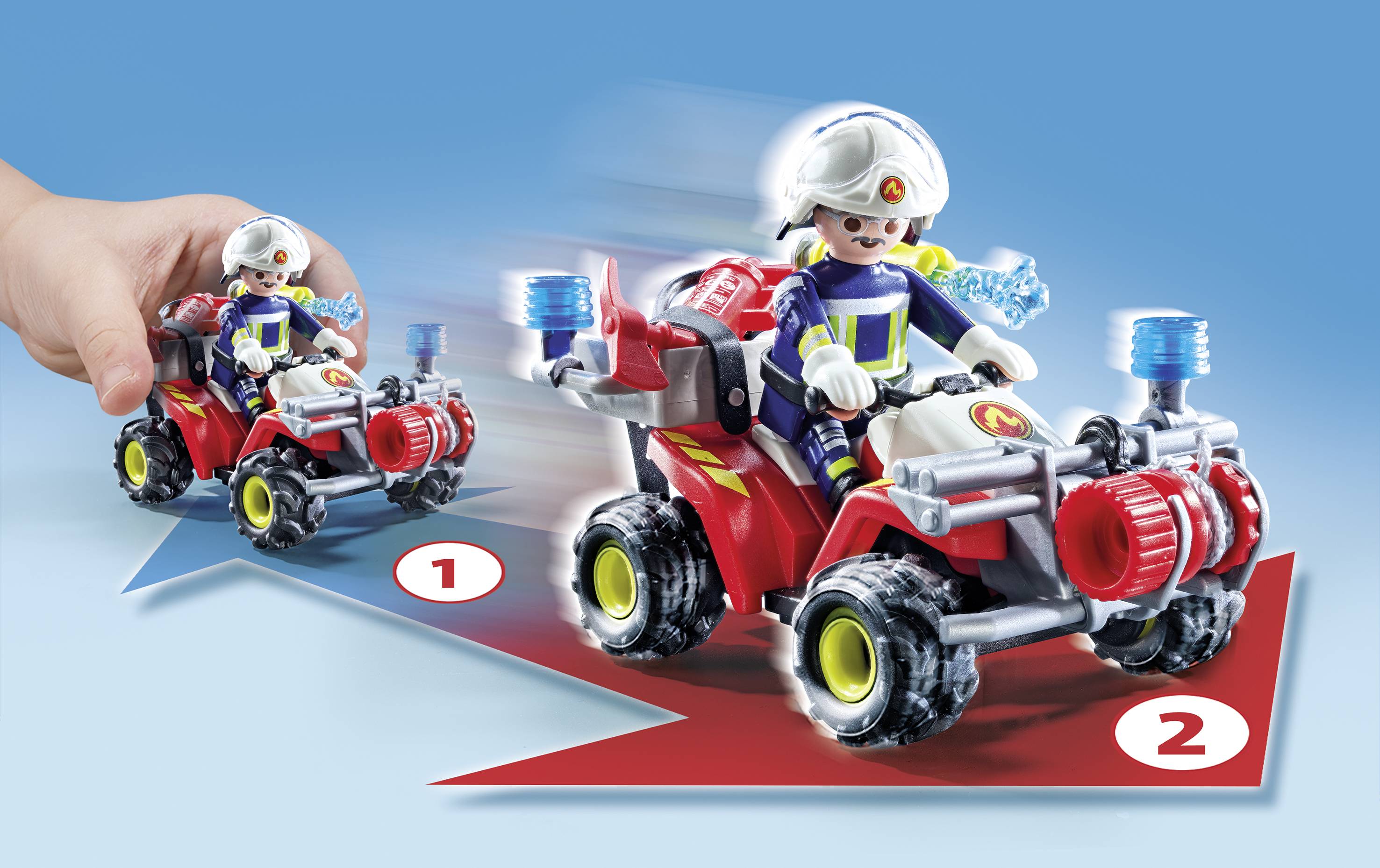 Playmobil® ACT!ON HEROES Feuerwehr Quad löscht Heckenbrand 71825