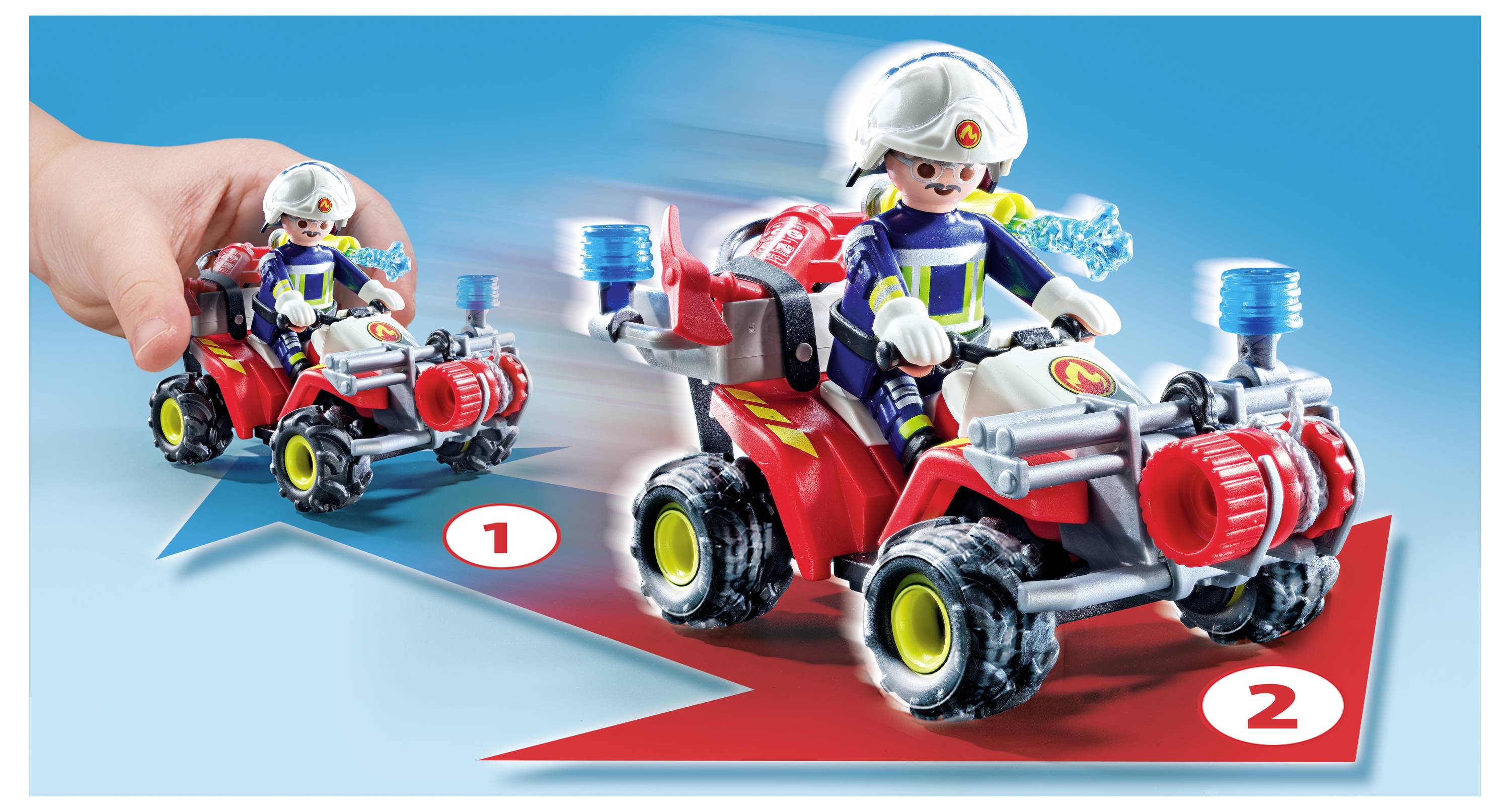 Playmobil® ACT!ON HEROES Feuerwehr Quad löscht Heckenbrand 71825