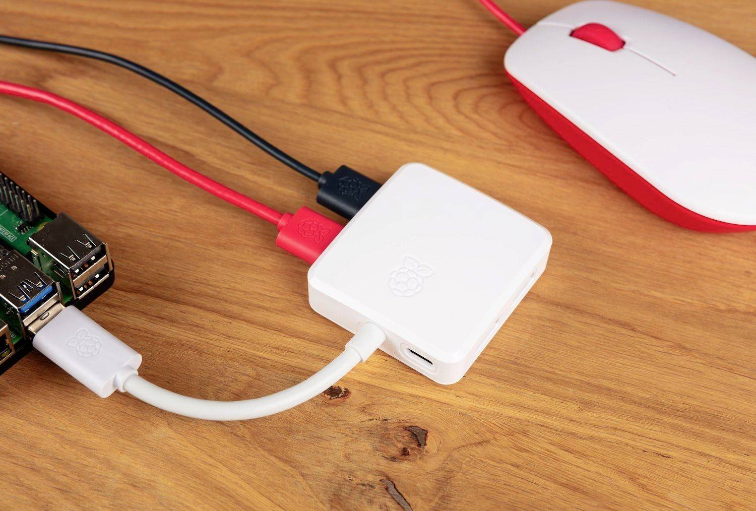 Raspberry Pi® SC1636 4 Port USB 3.0-Hub Weiß