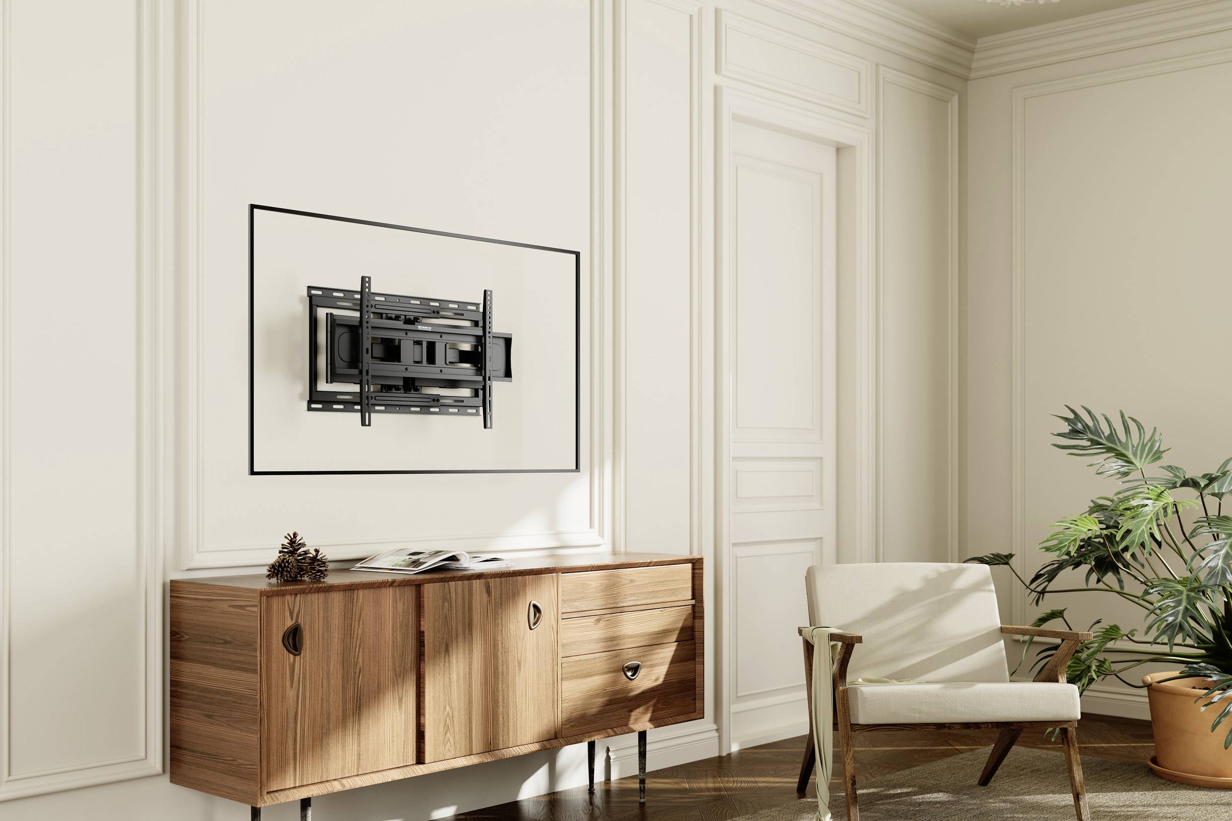 SpeaKa Professional SP-TVM-1200 TV-Wandhalterung 94,0cm (37") - 218,4cm (86”) Ausziehbar, Neigbar+Schwenkbar