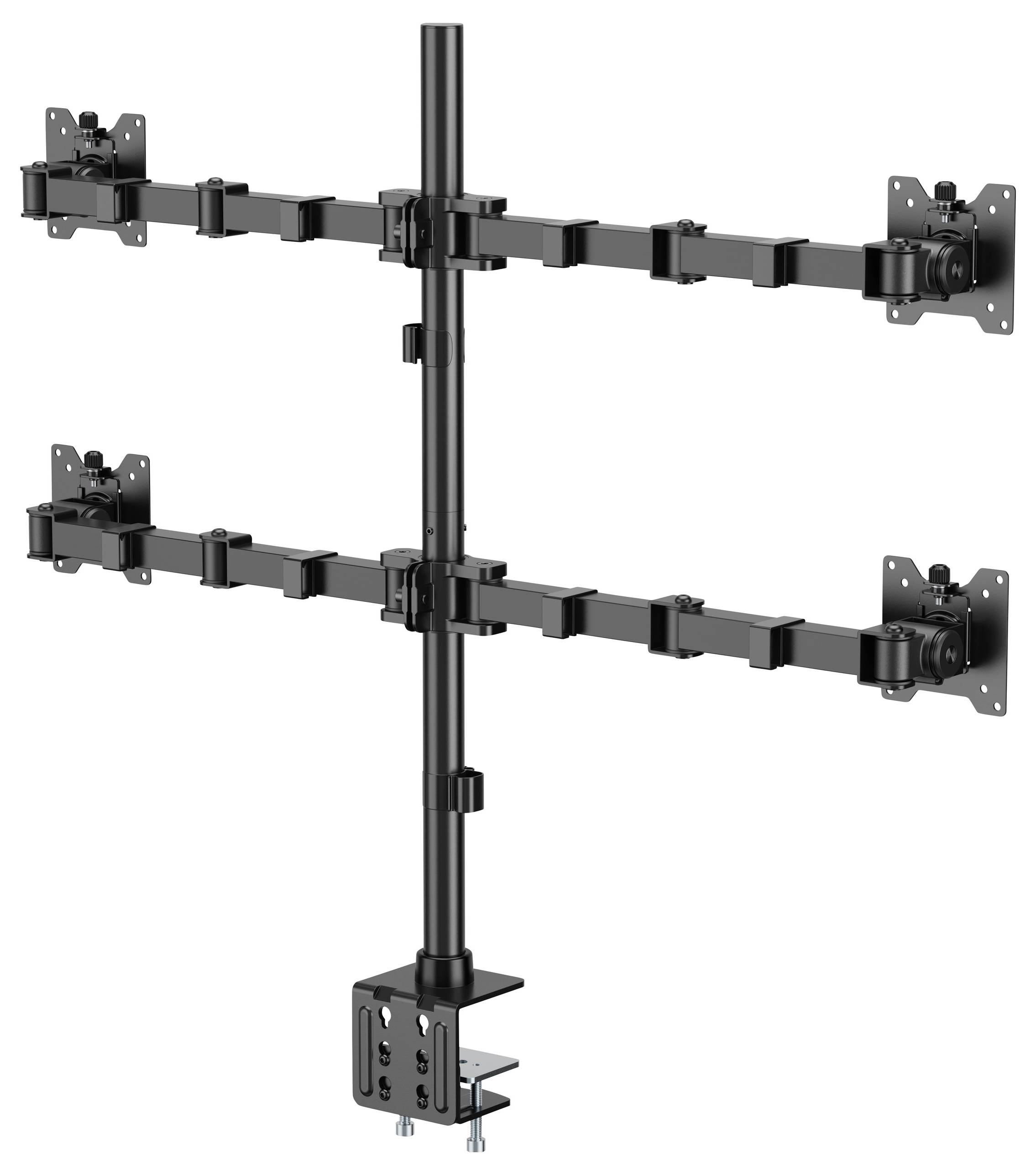 SpeaKa Professional SP-MM-541 4fach Monitor-Tischhalterung 43,2cm (17") - 88,9cm (35") Schwarz Neigbar+Schwenkbar, Drehbar
