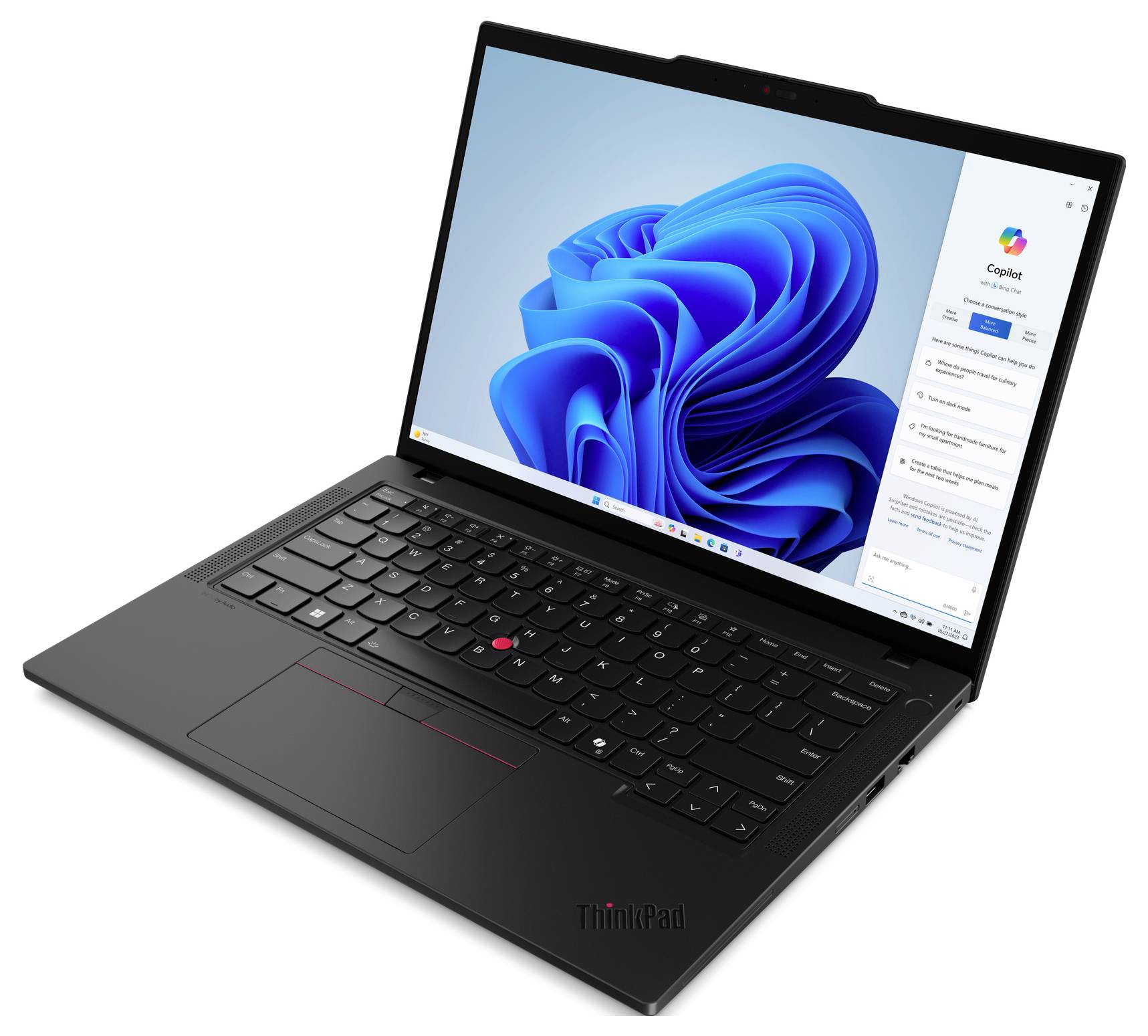 Lenovo Notebook ThinkPad T14 Gen 5 35.6cm (14 Zoll) WUXGA AMD Ryzen 7 Pro 8840U 32GB RAM 1TB SSD Deutsch, QWERTZ Schwarz 21MC003