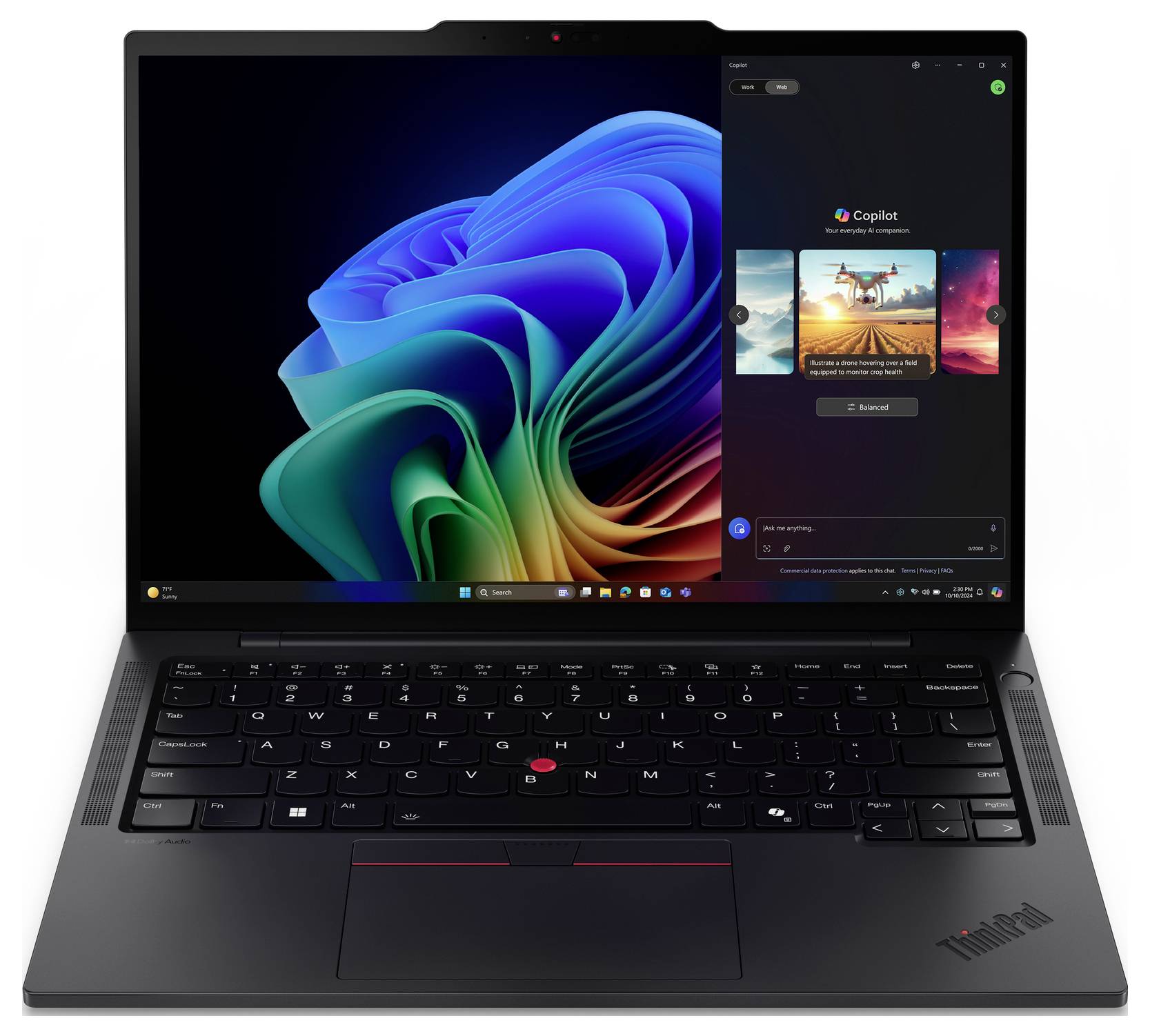 Lenovo Notebook ThinkPad T14s Gen 6 35.6cm (14 Zoll) WUXGA AMD Ryzen 7 Pro 360 32GB RAM 1TB SSD Deutsch, QWERTZ Schwarz 21M1000C