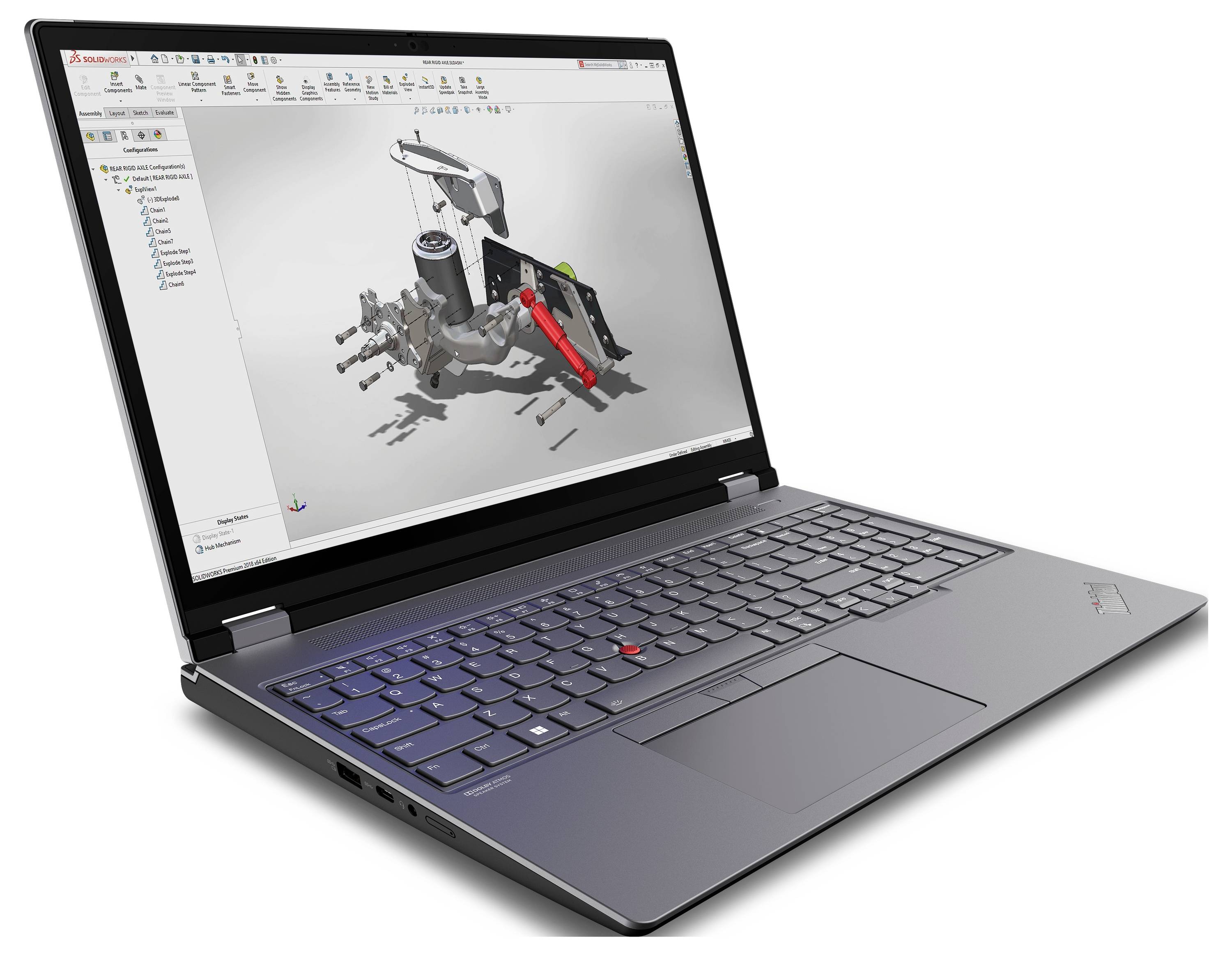 Lenovo Workstation Notebook ThinkPad P16 G2 40.6 cm (16 Zoll) WQUXGA Intel® Core™ i9 i9-13980HX 96 GB RAM 2 TB SSD Deutsch, QWERTZ Schwarz