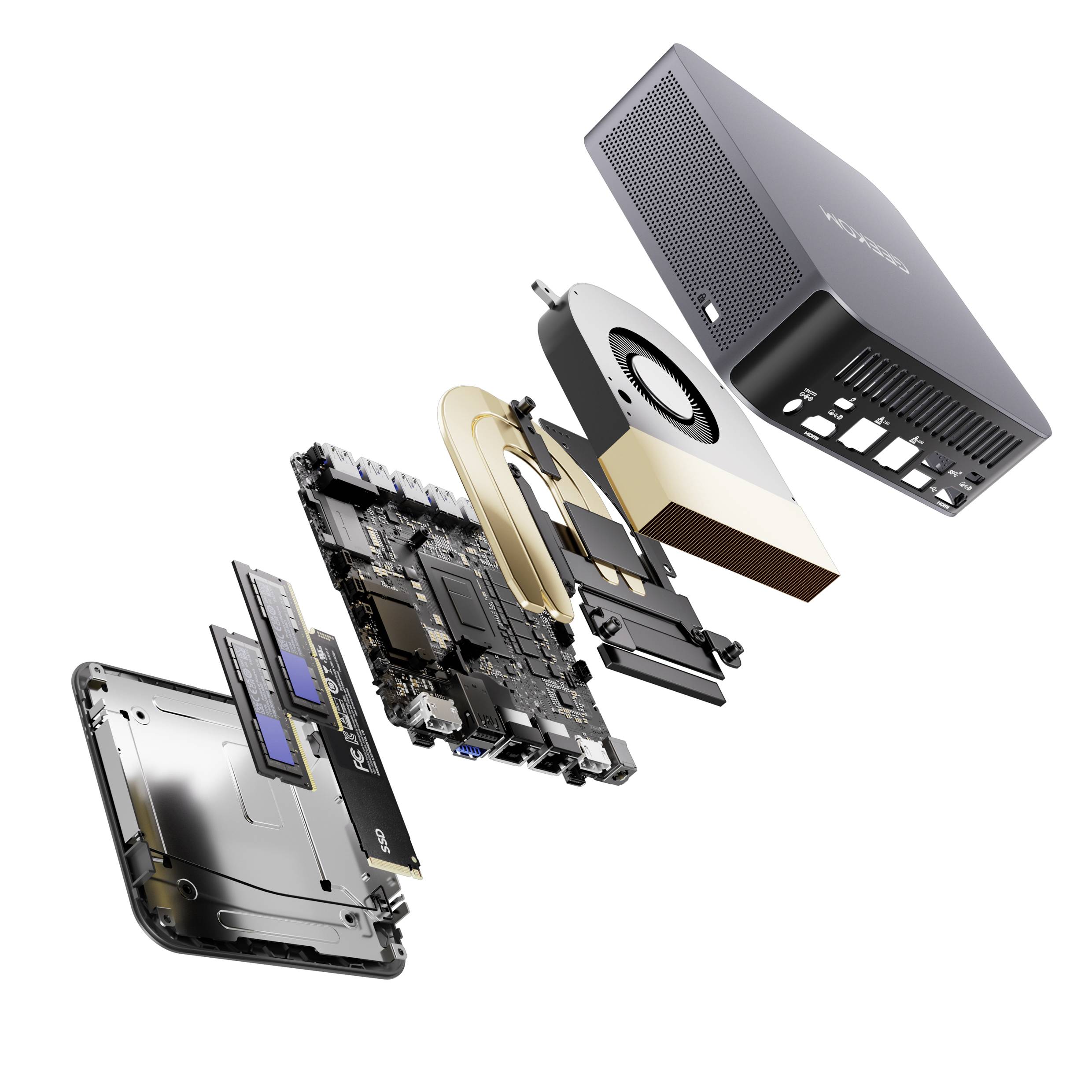 GEEKOM Mini PC GT1 Mega Intel® Core™ Ultra 5 125H 4.5GHz 32GB RAM 1TB SSD Intel Arc™ Graphics Win 11 Pro GT1 Mega