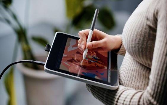 Wacom One 12 pen USB Kreativ-Stift-Display Schwarz, Weiß