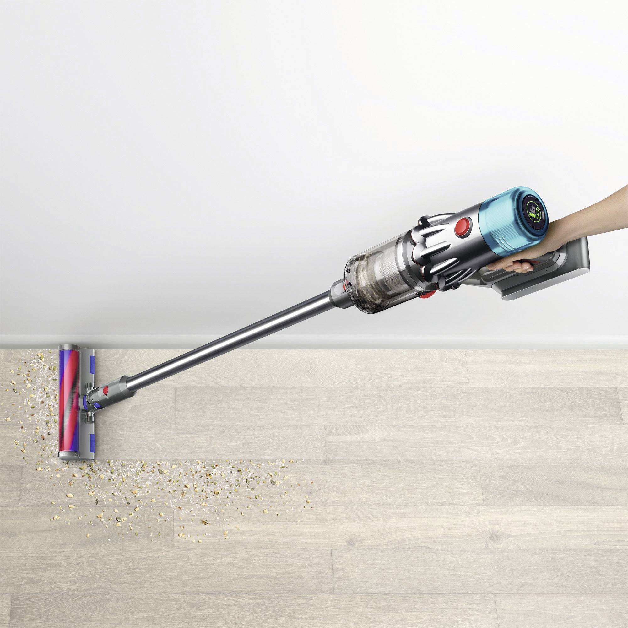 Dyson V12 Origin Nickel 492711-01 Akku-Zyklon-Staubsauger 230V Beutellos, inkl. Akku, inkl. Ladegerät, motorbetriebene Saugbürste