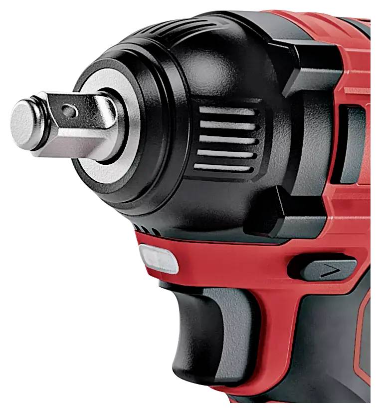 Akkuschlagschrauber mit rotem und schwarzem Gehäuse, geeignet für Heimwerker- und Profiaufgaben zur Befestigung von Schrauben und Muttern