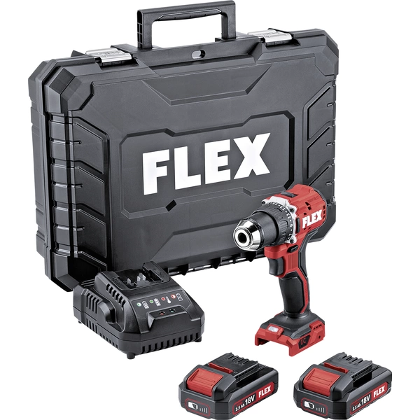 Flex DD 2G 18.0 EC LD/2.5 Set 519049 Akku-Bohrschrauber 2.5 Ah, 5 Ah, 8Ah inkl. 2. Akku Flex DD 2G 18.0 EC LD/2.5 Set 519049 Akku-Bohrschrauber 2.5 Ah, 5 Ah, 8Ah inkl. 2. Akku