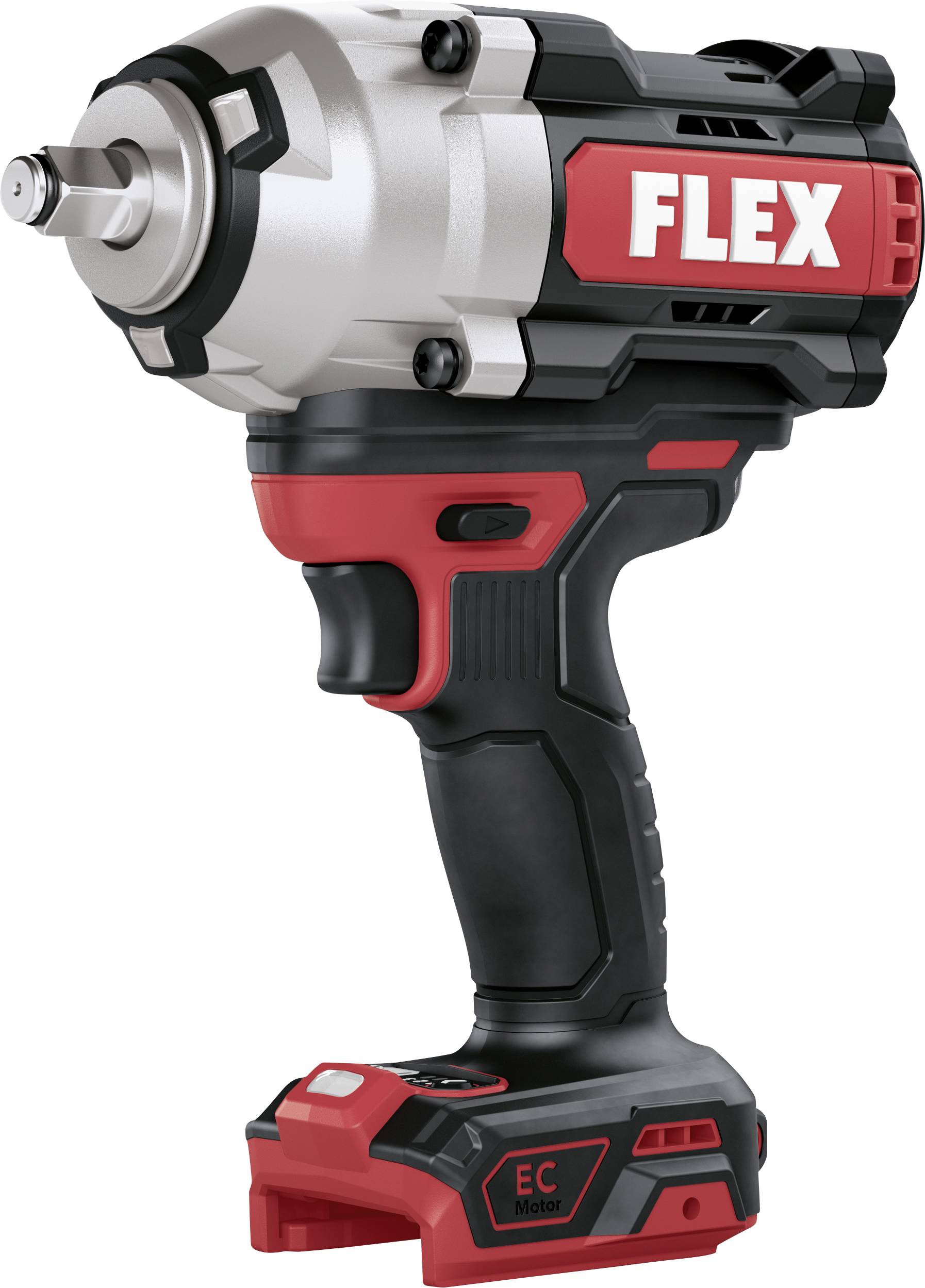 Akku-Schlagschrauber von FLEX mit robustem Gehäuse und ergonomischem Griff, geeignet für Baustellen- oder Werkstatteinsatz.