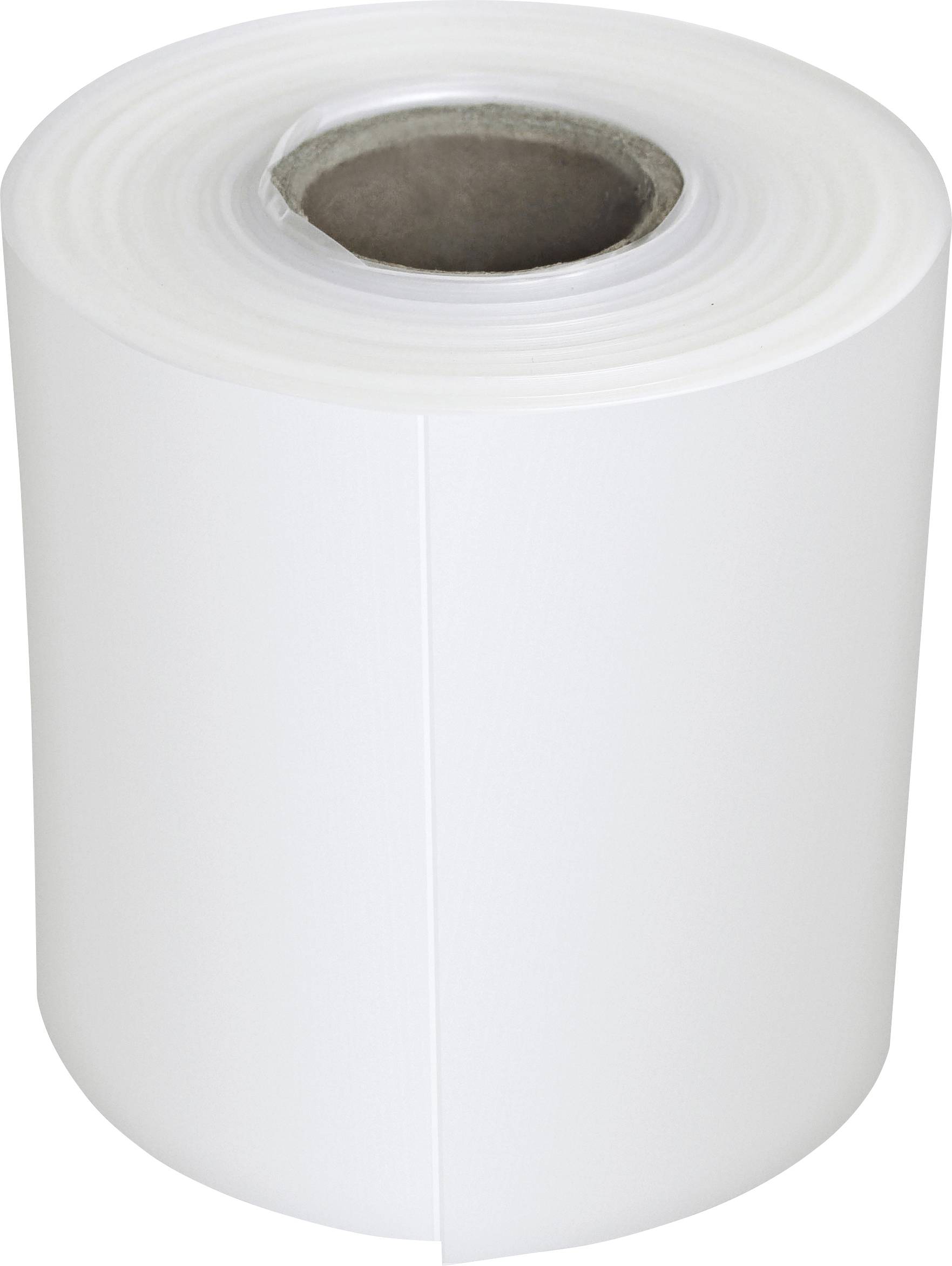 Rolle mit weißem Papier, lose aufgerollt, geeignet für Drucker oder Etikettierung.