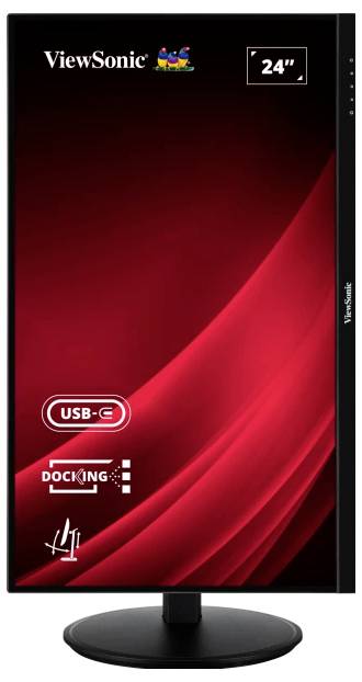 Viewsonic VG2409U-2 LED-Monitor EEK E (A - G) 60.5 cm (23.8 Zoll) 1920 x 1080 Pixel 16:9 4 ms HDMI®, DisplayPort, Audio, stereo (3.5 mm Klinke), USB