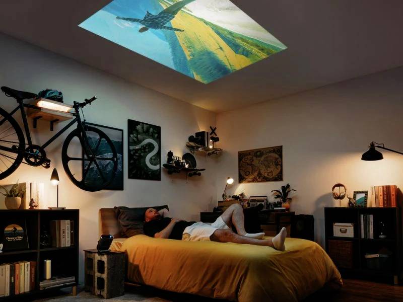 Viewsonic Beamer M1S LED 360 ANSI-Lumen 854 x 480 WVGA mit Fernbedienung, Integrierter Lautsprecher