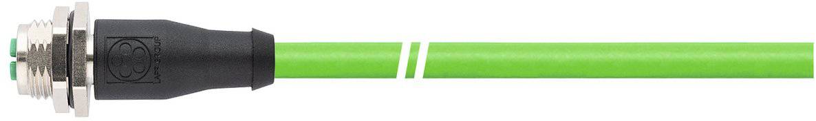 Grüner elektrischer Stecker mit schwarzem Gehäuse, geeignet zur industriellen Verbindungstechnik.