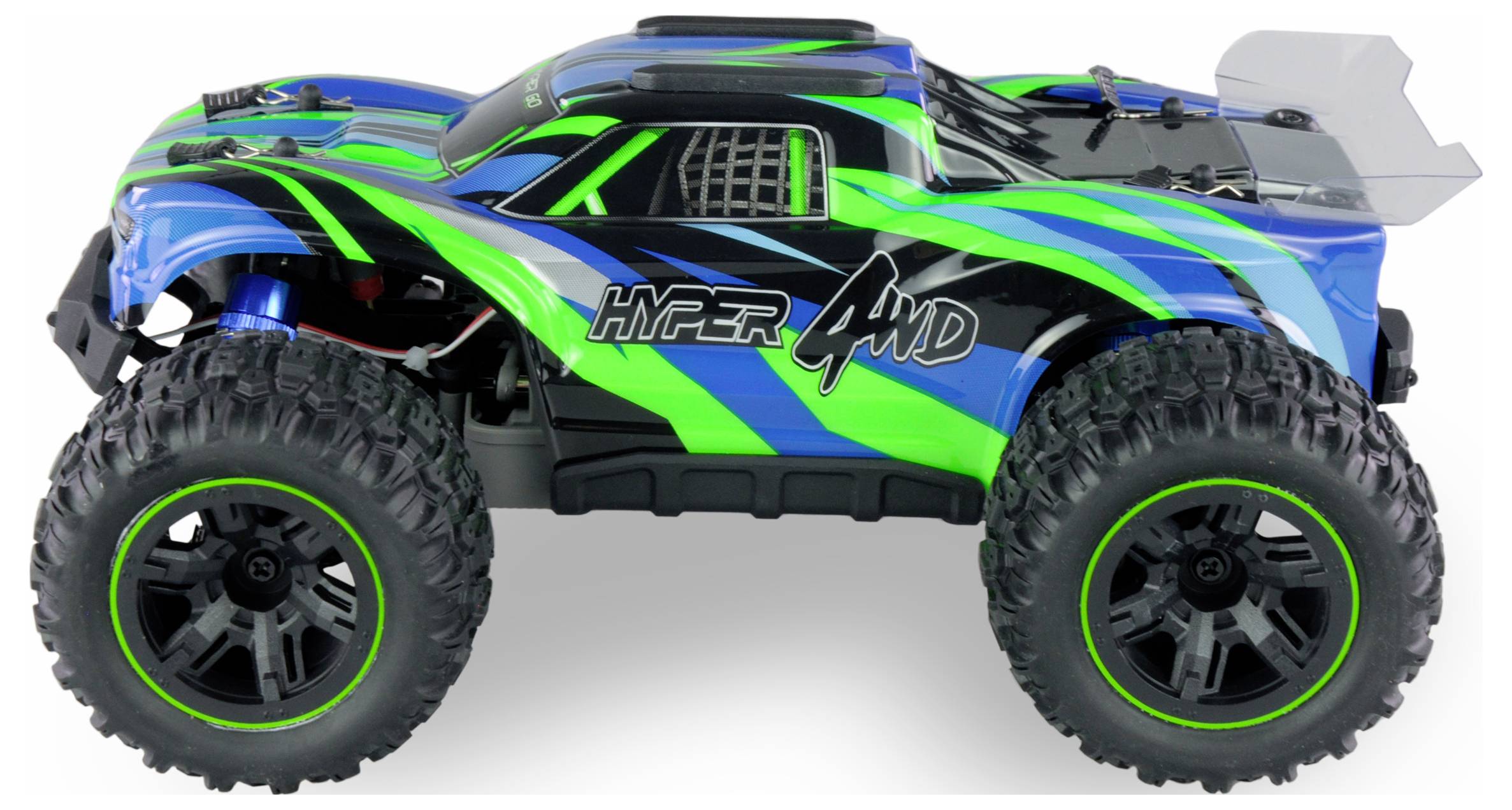 Amewi Hyper GO Basic Blau, Grün Brushed 1:16 RC Modellauto Elektro Truggy Allradantrieb (4WD) RtR 2,4GHz