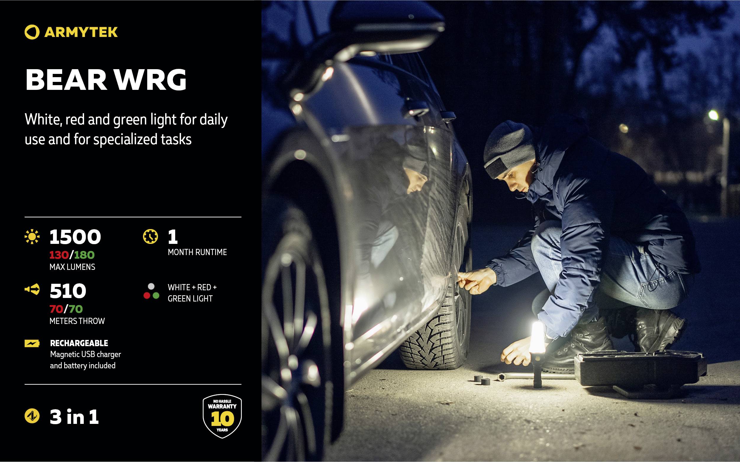 ArmyTek Bear LED Taschenlampe akkubetrieben 1500 lm 135 g