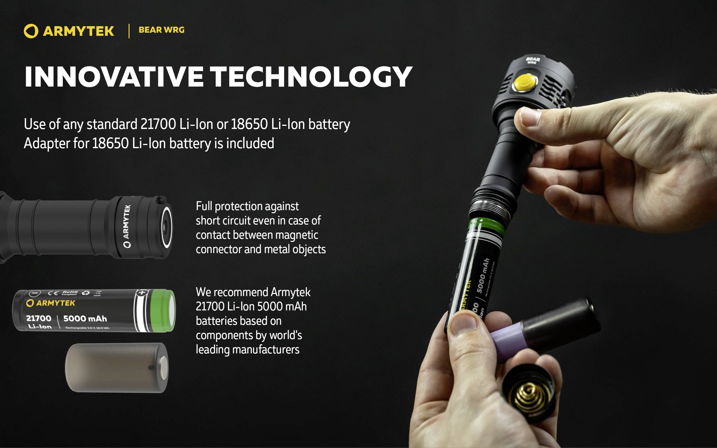 ArmyTek Bear LED Taschenlampe akkubetrieben 1500lm 135g