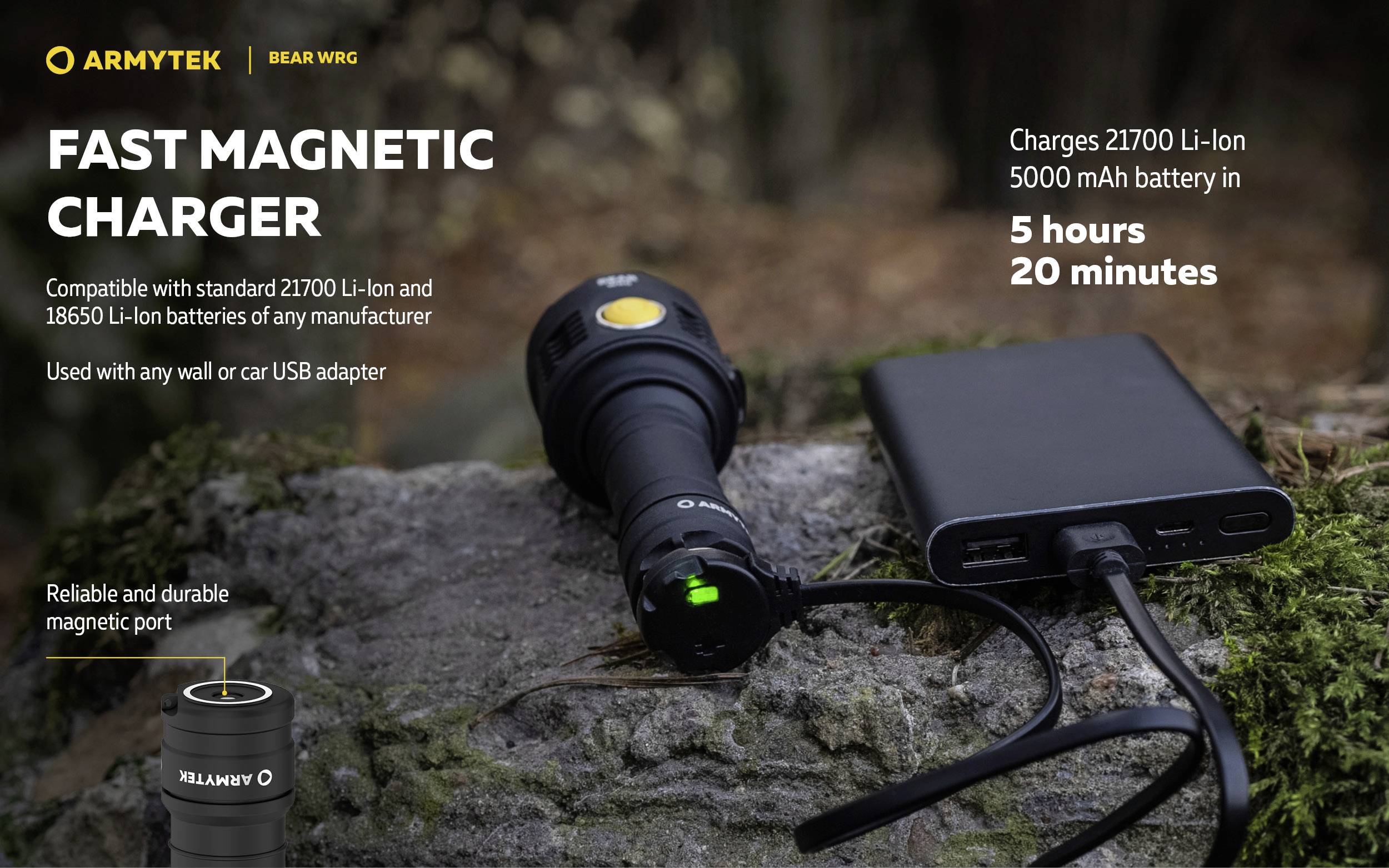 ArmyTek Bear LED Taschenlampe akkubetrieben 1500lm 135g