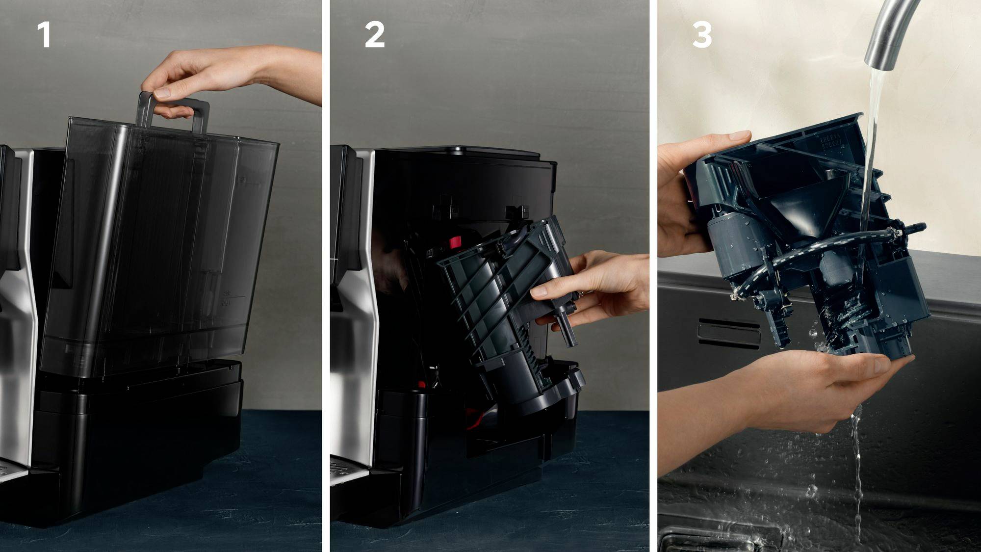 Siemens Hausgeräte EQ700 classic TP715D01 Kaffeevollautomat Schwarz, Silber