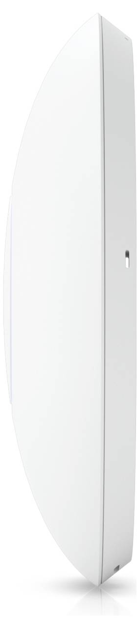Ein weißes, vertikal stehendes, schlankes Gerät, möglicherweise ein Sensor oder Router, mit einer sichtbaren LED-Anzeige an der Seite.