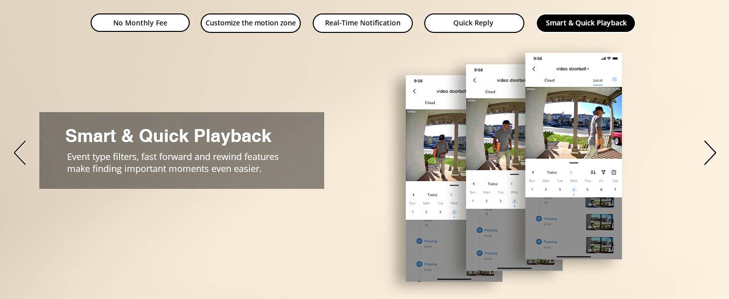 Aosu V8P Video-Türsprechanlage WLAN Komplett-Set 1 Stück Grau, Weiß