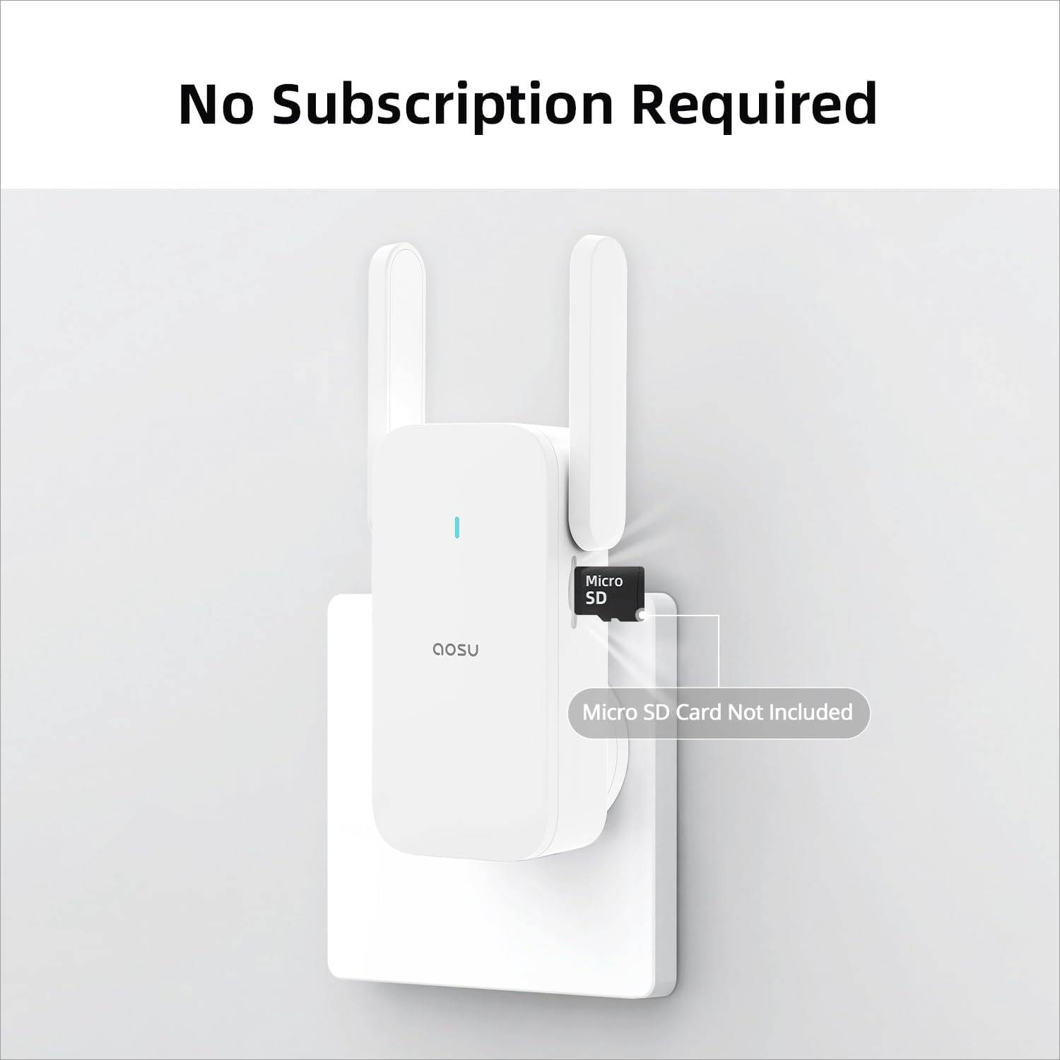 Aosu V8P Video-Türsprechanlage WLAN Komplett-Set 1 Stück Grau, Weiß